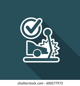 Car crash check - Vector web icon
