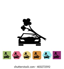 Car crash icon