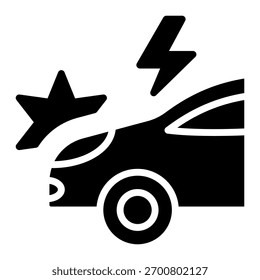 Car Crash Icon Element For Design