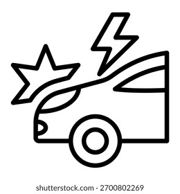 Car Crash Icon Element For Design