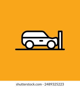 car crash car icon eps