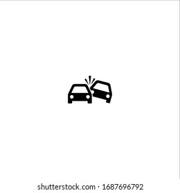 Car crash icon illustration- Vector