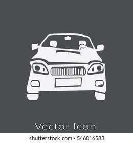 car crash icon isolated of flat style. Vector illustration.

