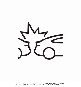 Auto crash pictogram teken vector