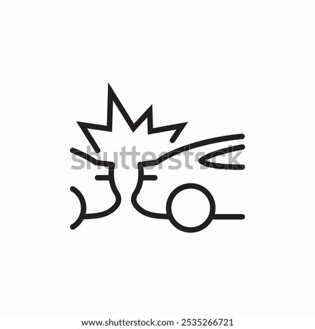car crash icon sign vector