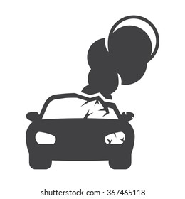 Car Crash Icon Vector.  