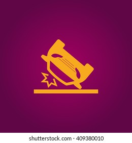 Car crash icon vector
