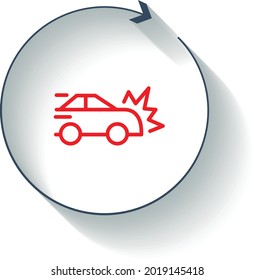 car crash icon vector design