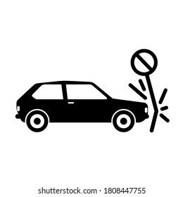 Car crash icon vector illustration