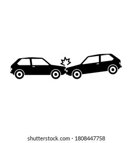 Car crash icon vector illustration