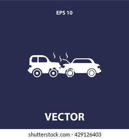 car crash icon. car crash vector illustration
