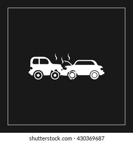 car crash icon. car crash vector illustration