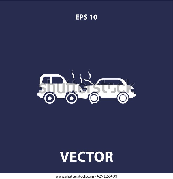 car crash\
icon. car crash vector\
illustration\
