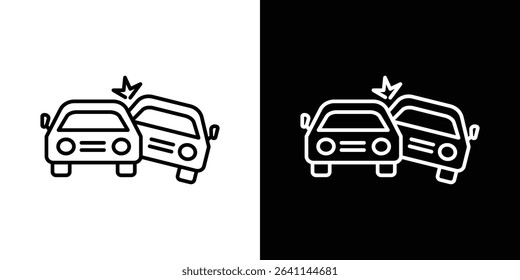 Car crash icon vector simple element illustration editable