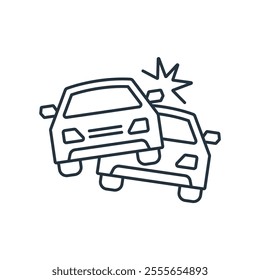car crash icons  symbol vector elements for infographic web