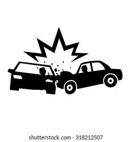 Car Crash icons vectors
