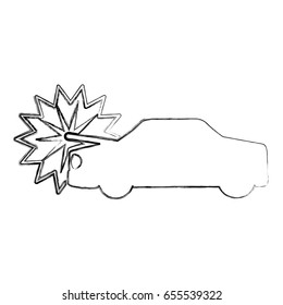 car crash isolated icon