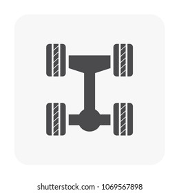 Car crash test icon on white.