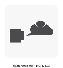 Car crash test icon on white.