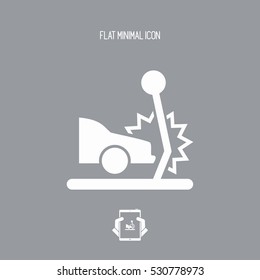 Car crash - Vector flat icon