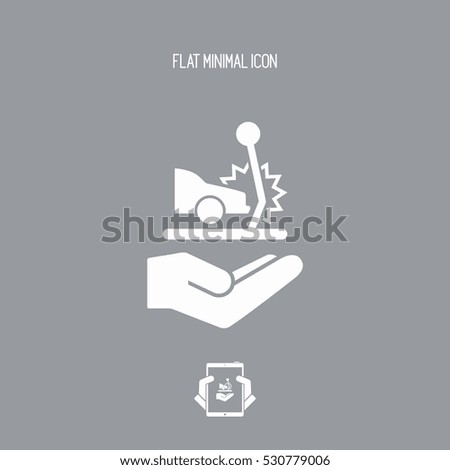 Car crash - Vector flat icon