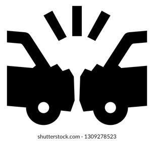 Car Crash Vector Icon