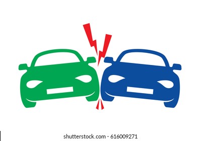 car crash vector icon