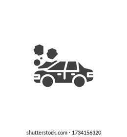 Car crash vector icon. filled flat sign for mobile concept and web design. Car accident glyph icon. Symbol, logo illustration. Vector graphics