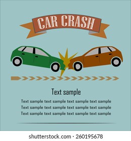 Car Crash Vector Illustration EPS10