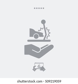 Car crash - Vector web icon