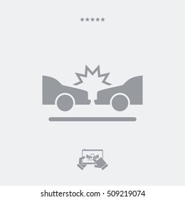 Car crash - Vector web icon