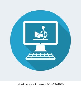 Car crash - Web assistance service - Vector flat icon