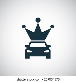 car crown icon on white background 