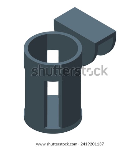 Car cup holder icon isometric vector. Template plastic. Product mug