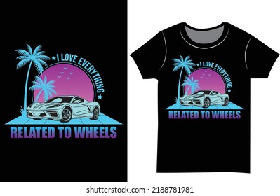 Car custom t shirt design. Classic car t-shirt design. svg