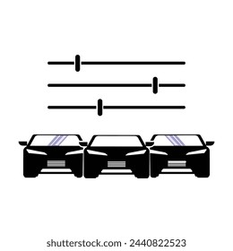 Ilustración del concepto de configuración personalizada del coche