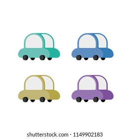 Car, cute flat illustration