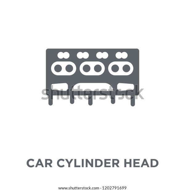 car cylinder head icon. car cylinder head\
design concept from Car parts collection. Simple element vector\
illustration on white\
background.