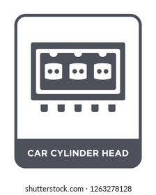 car cylinder head icon vector on white background, car cylinder head trendy filled icons from Car parts collection, car cylinder head simple element illustration