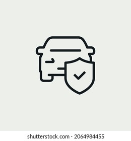 Car Damage Insurance Icon Vector