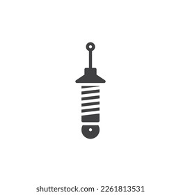 Car damper spring vector icon. filled flat sign for mobile concept and web design. Shock absorber glyph icon. Symbol, logo illustration. Vector graphics