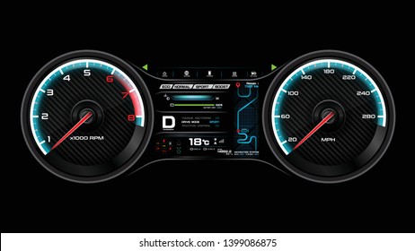 Car dash board vector illustration eps 10