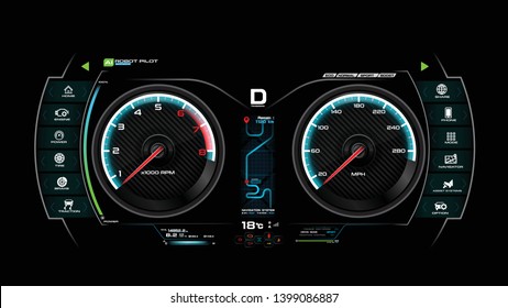 Car Dash Board Vector Illustration Eps 10