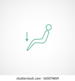 Car Dashboard Air Button Green Line Icon On White Background