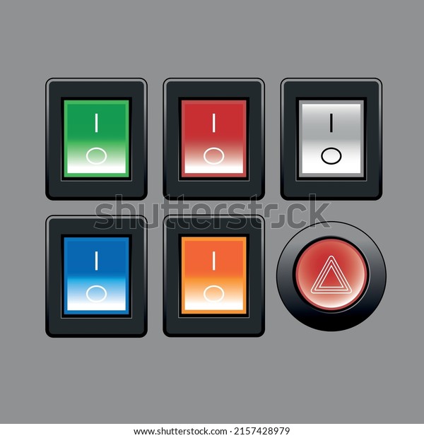 Car Dashboard Button Vector Illustrator Stock Vector (Royalty Free ...