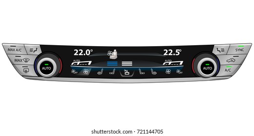 Car dashboard. Climate control