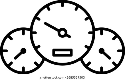 Auto Dashboard Gage Symbol Vektorgrafik