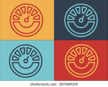 Car Dashboard Gauge Logo Template, Simple Flat Icon of car,dashboard,gauge