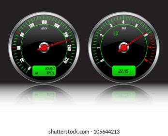 Car dashboard  gauges