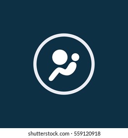 Car dashboard icon, Car airbag sign